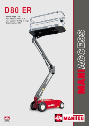 Колісні підйомники з шарнірною стрілою Manitou D 80 ER *