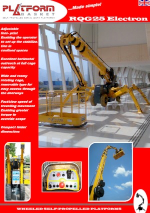 Колісні підйомники з шарнірною стрілою Platform Basket SPIDER 25 WE