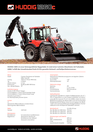 Екскаватор-навантажувач Huddig 1260 C