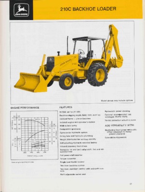 Екскаватор-навантажувач John Deere Construction 210 C
