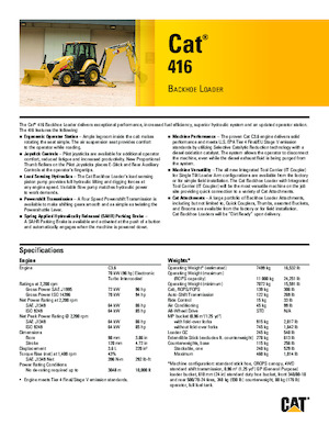 Екскаватор-навантажувач Caterpillar 416