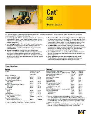 Екскаватор-навантажувач Caterpillar 430