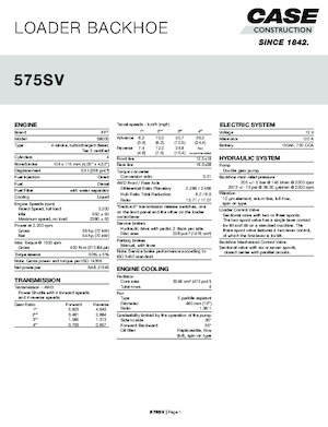 Екскаватор-навантажувач Case 575SV