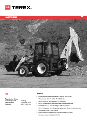 Екскаватор-навантажувач Terex 820