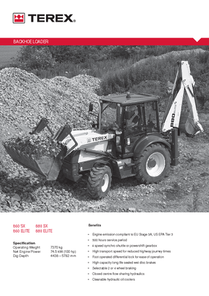 Екскаватор-навантажувач Terex 880 elite