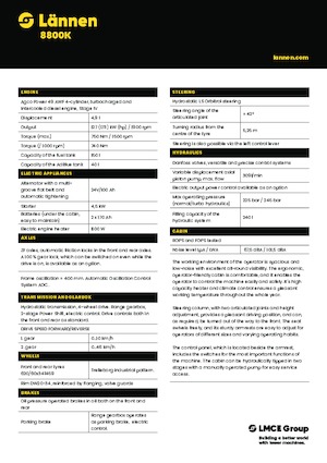 Екскаватор-навантажувач Lännen 8800K