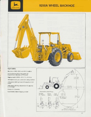 Екскаватор-навантажувач John Deere Construction 9250 A