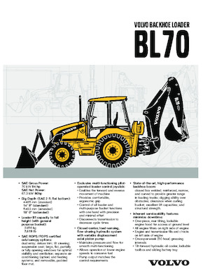 Екскаватор-навантажувач Volvo BL 70
