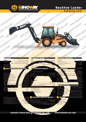 Екскаватор-навантажувач Sinoway SWB30-25F 