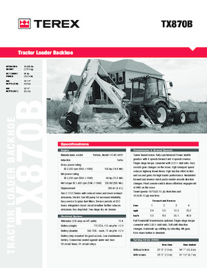 Екскаватор-навантажувач Terex TX870B
