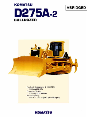 Гусеничні бульдозери Komatsu D275A-2