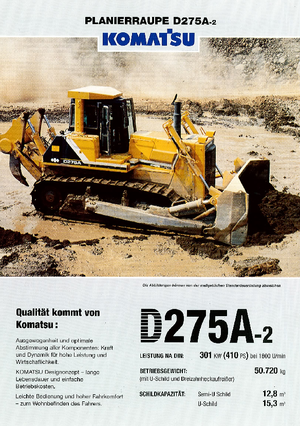 Гусеничні бульдозери Komatsu D275A-2