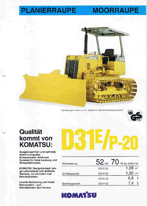 Гусеничні бульдозери Komatsu D31E-20