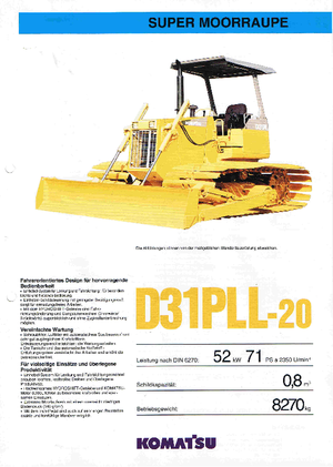 Гусеничні бульдозери Komatsu D31PLL-20