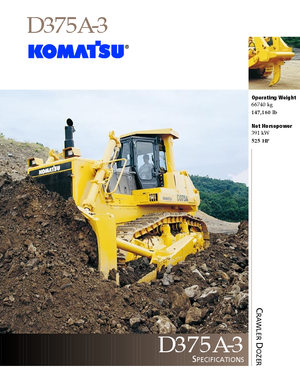 Гусеничні бульдозери Komatsu D375A-3