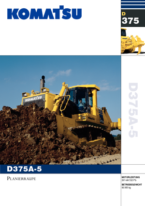 Гусеничні бульдозери Komatsu D375A-5