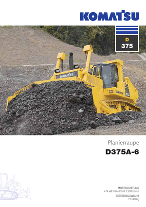 Гусеничні бульдозери Komatsu D375A-6