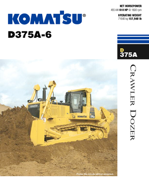 Гусеничні бульдозери Komatsu D375A-6