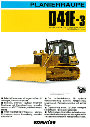 Гусеничні бульдозери Komatsu D41E-3