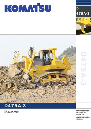 Гусеничні бульдозери Komatsu D475A-3