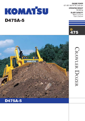 Гусеничні бульдозери Komatsu D475A-5