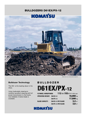 Гусеничні бульдозери Komatsu D61EX-12