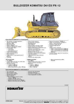 Гусеничні бульдозери Komatsu D61PX-12