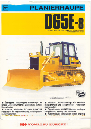Гусеничні бульдозери Komatsu D65E-8