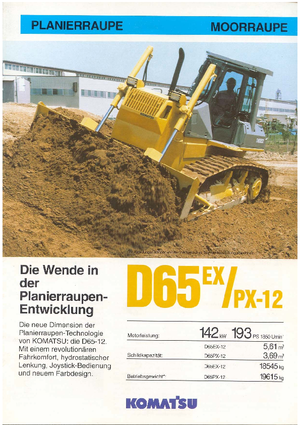 Гусеничні бульдозери Komatsu D65EX-12