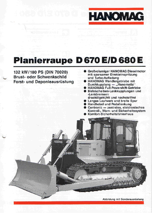 Гусеничні бульдозери Hanomag D 670 E