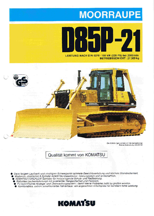 Гусеничні бульдозери Komatsu D85P-21