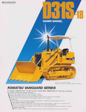 Гусеничні бульдозери Komatsu D31S-18