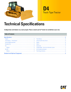 Гусеничні бульдозери Caterpillar D4 XL