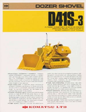 Гусеничні бульдозери Komatsu D41S-3