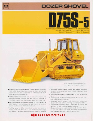 Гусеничні бульдозери Komatsu D75S-5