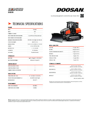 Гусеничні бульдозери Doosan DD100