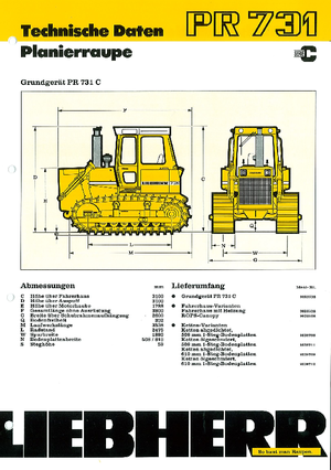 Гусеничні бульдозери Liebherr PR 731 C-M