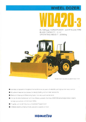 Колісний бульдозер Komatsu WD420-3A
