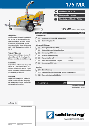 дробарки для деревних відходів Schliesing 175 MX