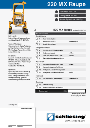 дробарки для деревних відходів Schliesing 220 MX Raupe