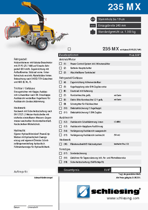 дробарки для деревних відходів Schliesing 235 MX