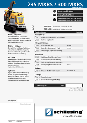 дробарки для деревних відходів Schliesing 235 MXRS