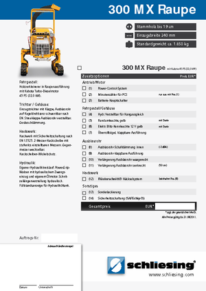 дробарки для деревних відходів Schliesing 300 MX Raupe