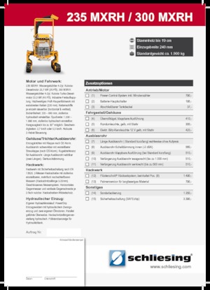 дробарки для деревних відходів Schliesing 235 MXRH Raupe