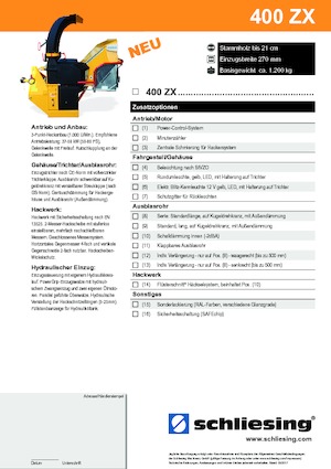 дробарки для деревних відходів Schliesing 400 ZX