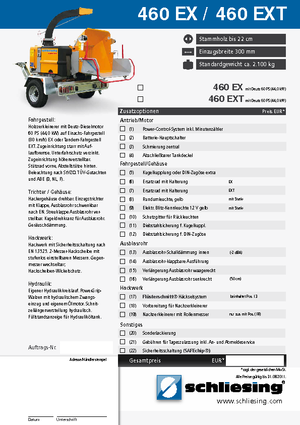 дробарки для деревних відходів Schliesing 460 EX