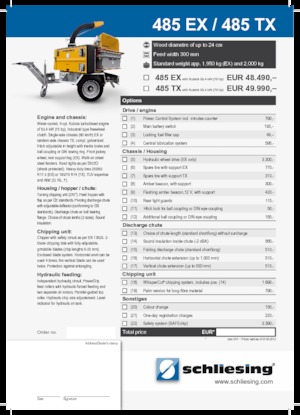 дробарки для деревних відходів Schliesing 485 TX