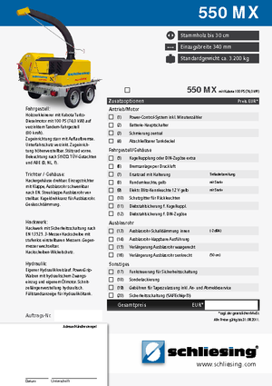 дробарки для деревних відходів Schliesing 550 MX