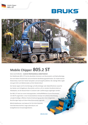 дробарки для деревних відходів Bruks 805.2 ST