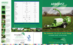 дробарки для деревних відходів Green Mech Aborist 15-23 MT 27 P/TR